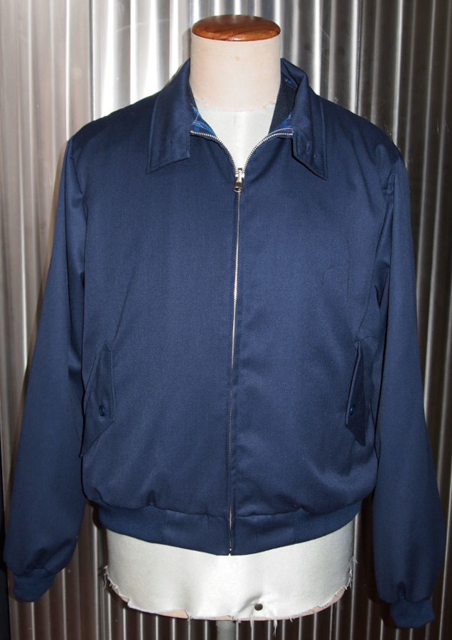 Blue Harrington style bomber jacket