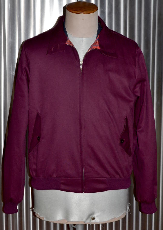 Maroon Harrington style bomber jacket